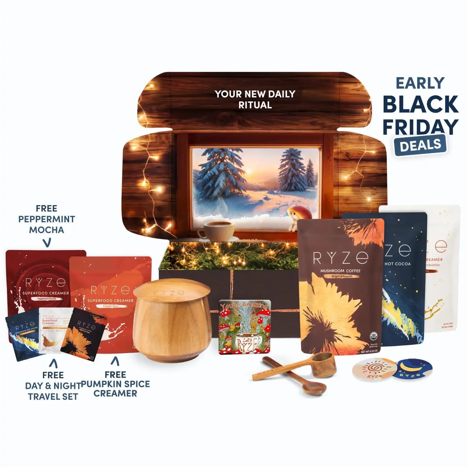 RYZE Ritual Set: Cocoa + Coffee - Essential Set