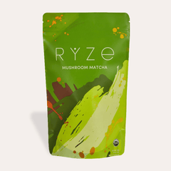 RYZE Matcha - with 6 Organic Adaptogenic Mushrooms Grown In USA and Ceremonial-Grade Japanese Matcha - Simple Edit