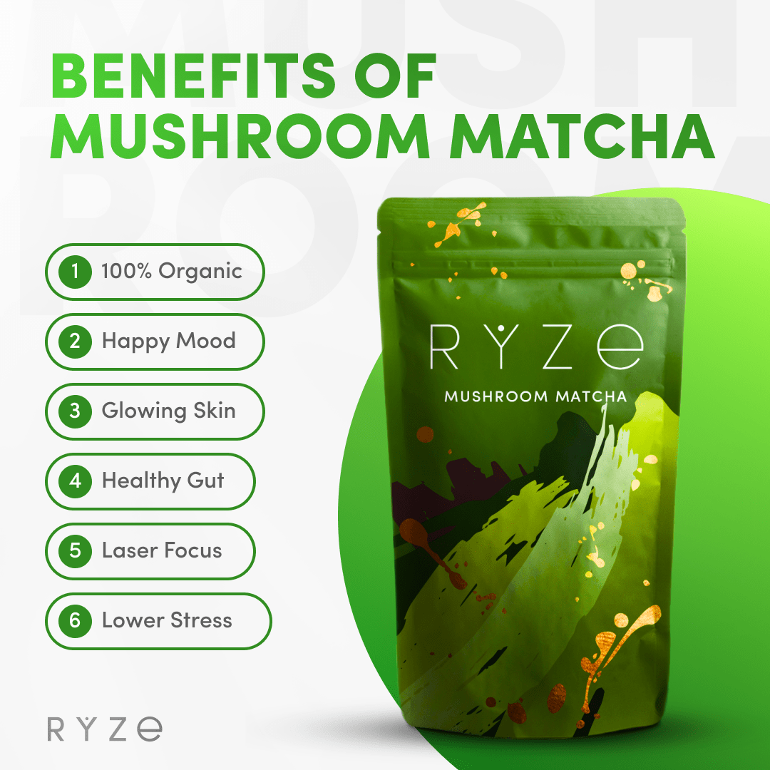 RYZE Organic Matcha Starter Kit (60 servings) - Gift Ready